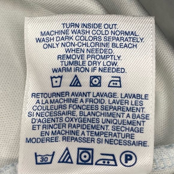 💥BOGO💥 Lands End Printed Polo. XL / P. Pretty pale blue bird print. Cotton - Picture 7 of 7